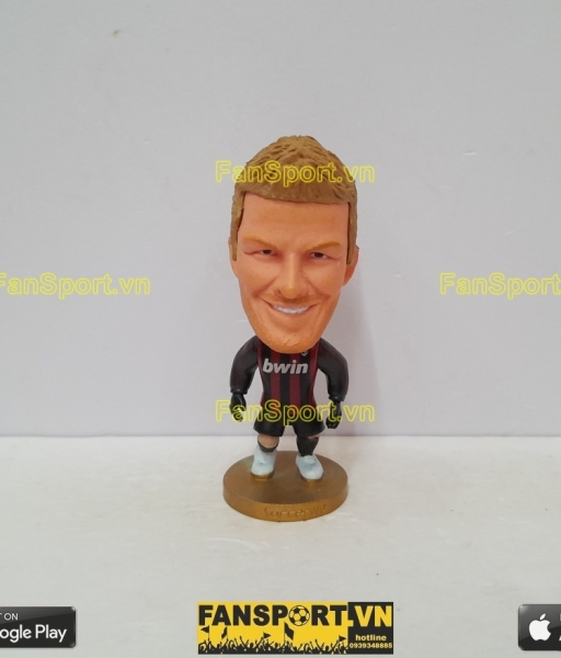 Tượng cầu thủ David Beckham 32 AC Milan 2008 2009 home soccerwe