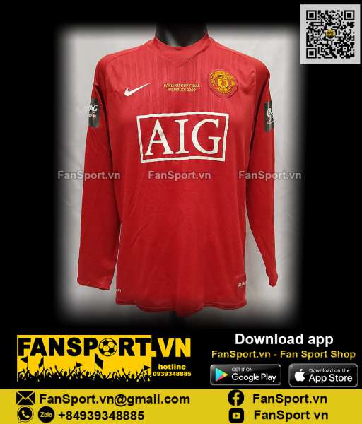 Áo Ronaldo Manchester United League Cup 2009 home shirt jersey 237925