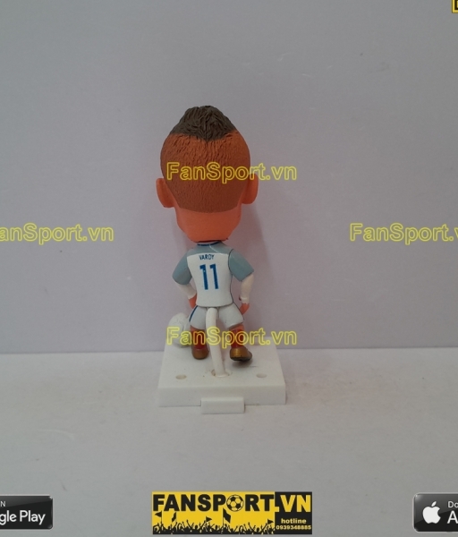 Tượng Jamie Vardy 11 England 2016 2017 2018 home white soccerwe plus