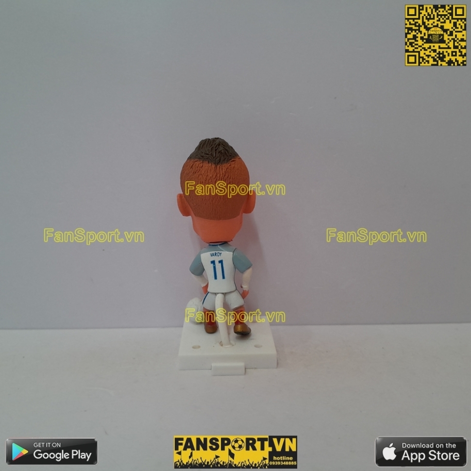 Tượng Jamie Vardy 11 England 2016 2017 2018 home white soccerwe plus