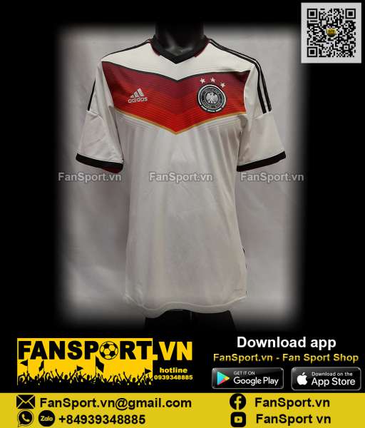 Áo đấu Germany 2014-2015 home shirt jersey white World Cup G87445