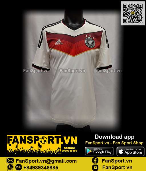 Áo đấu Germany 2014-2015 home shirt jersey white World Cup G87445