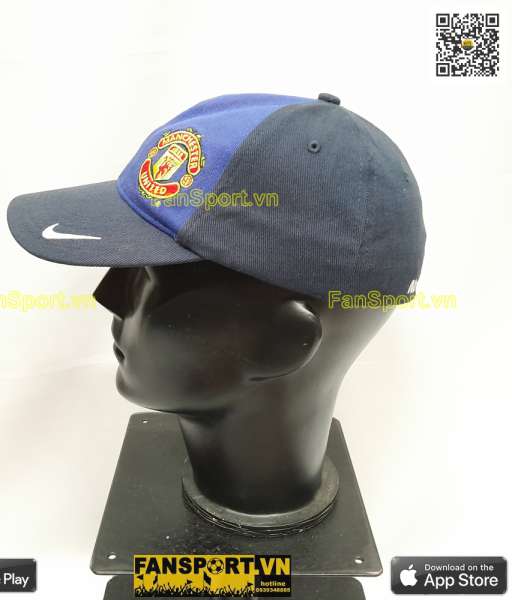 Nón mũ Manchester United blue black cap hat 595797 Nike