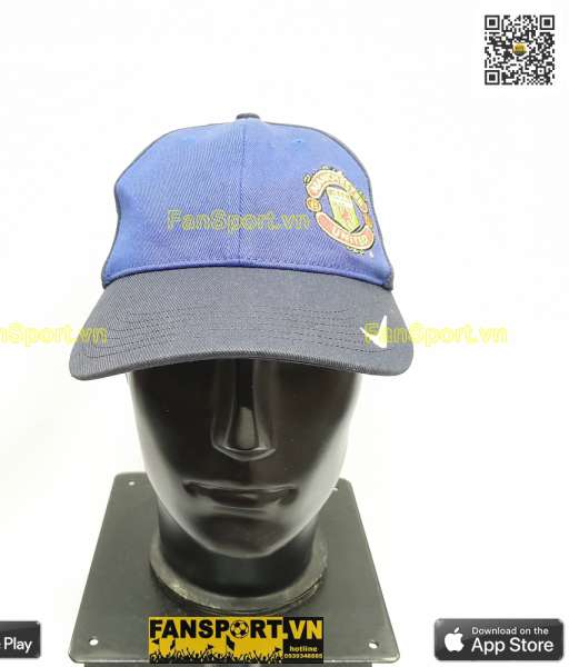 Nón mũ Manchester United blue black cap hat 595797 Nike