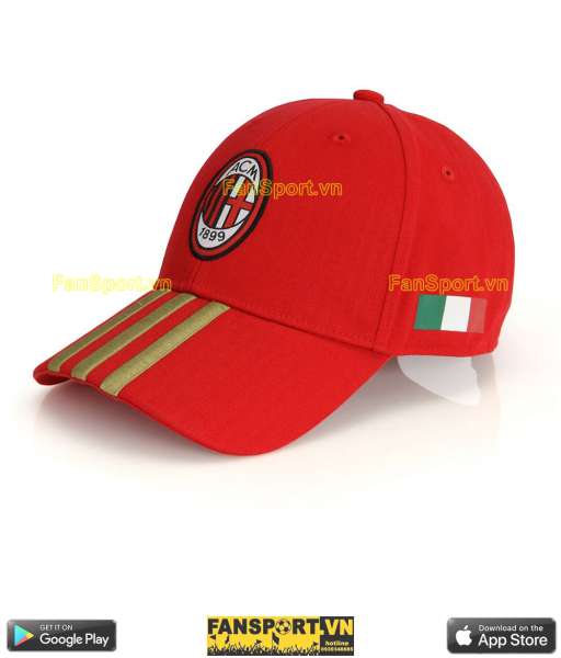 Nón mũ AC Milan 2013 2014 red cap hat G83451 Adidas BNWT