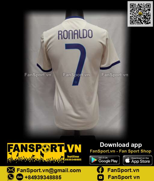 Áo Ronaldo Portugal 2014 2015 2016 away white shirt jersey 577987 Nike