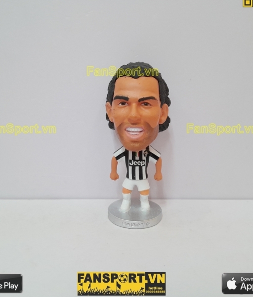 Tượng Carlos Tevez 10 Juventus 2013 2014 home black white kodoto