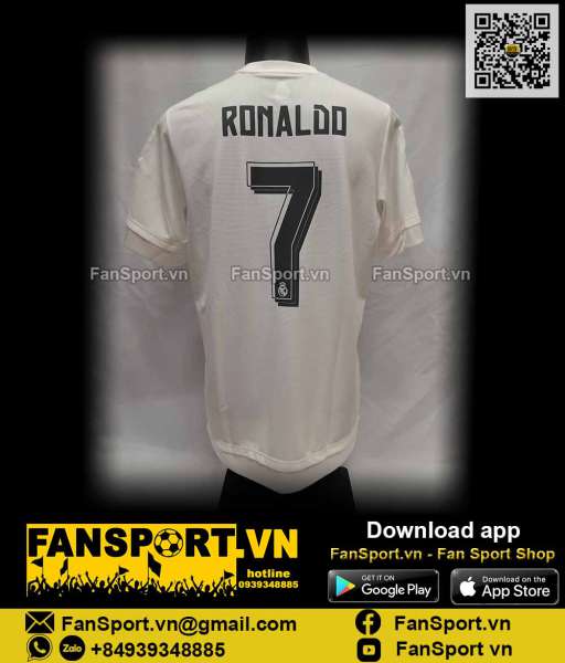 Áo đấu Ronaldo 7 Real Madrid 2015 2016 home shirt jersey Adidas S12652