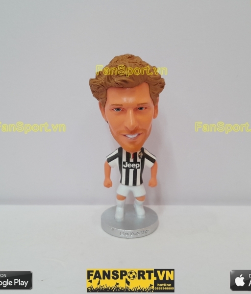 Tượng Fernando Llorente 14 Juventus 2013 2014 home black white kodoto