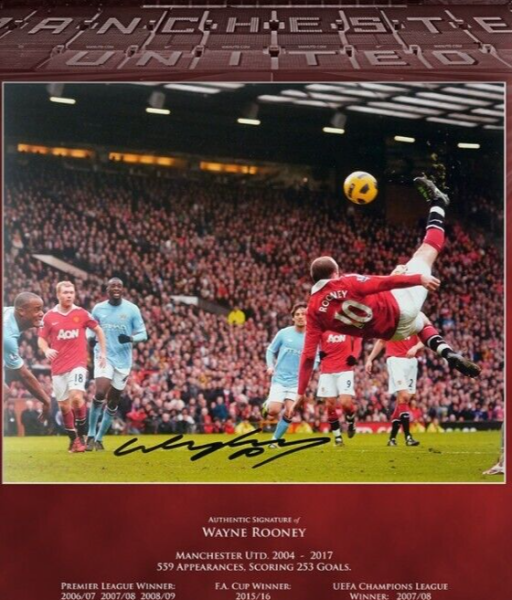 Frame ảnh chữ ký Rooney Manchester United 2010-2011 signed hand COA