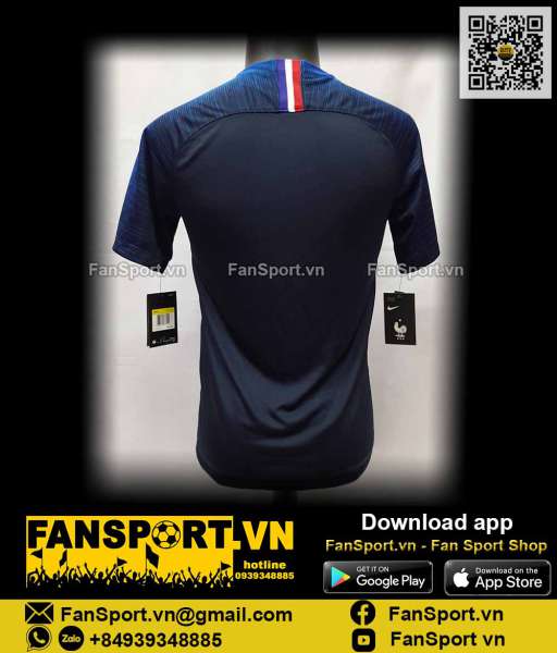 Áo đấu France 2018 2019 home shirt jersey blue Nike 893872 World Cup