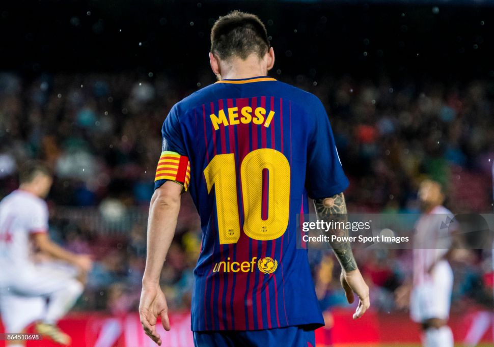 Font Messi 10 Barcelona 2017 2018 nameset home player official
