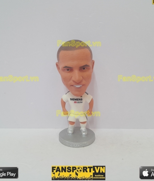 Tượng Roberto Carlos 3 Real Madrid 2004 2005 home white soccerwe