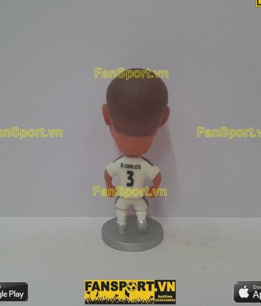 Tượng Roberto Carlos 3 Real Madrid 2004 2005 home white soccerwe