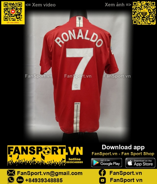 Áo Ronaldo 7 Man United FIFA Club World Cup 2008 home shirt jersey red