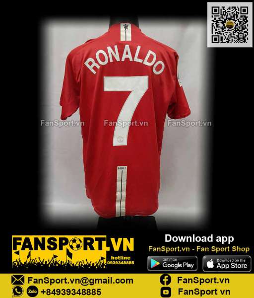 Áo Ronaldo 7 Man United FIFA Club World Cup 2008 home shirt jersey red