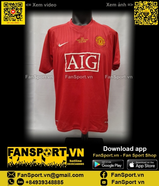 Áo Ronaldo 7 Man United FIFA Club World Cup 2008 home shirt jersey red