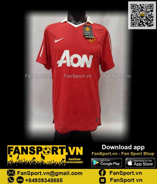 Áo Beckham 7 Manchester United 2010-2011 shirt jersey 382469 Nike BNWT