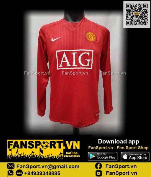 Áo đấu Manchester United 2007 2008 2009 home shirt jersey 237925 Nike