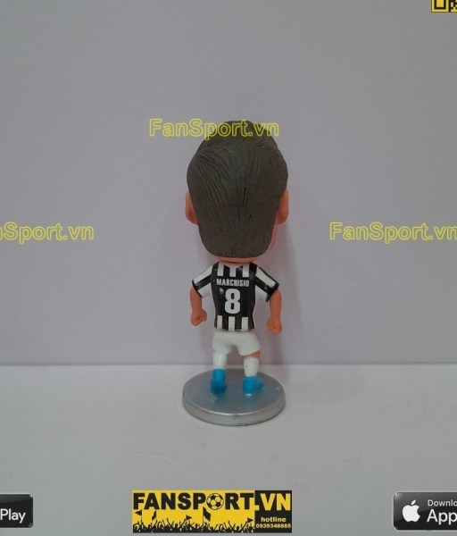 Tượng Claudio Marchisio 8 Juventus 2013 2014 home white black kodoto