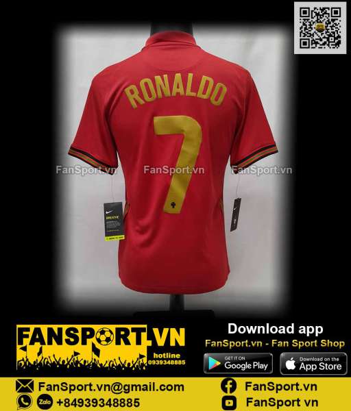 Áo đấu Ronaldo 7 Portugal 2020 2021 2022 home shirt jersey CD0704 Nike