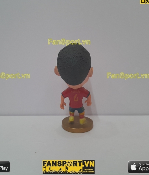 Tượng Andres Iniesta 6 Spain 2013 2014 home red kodoto