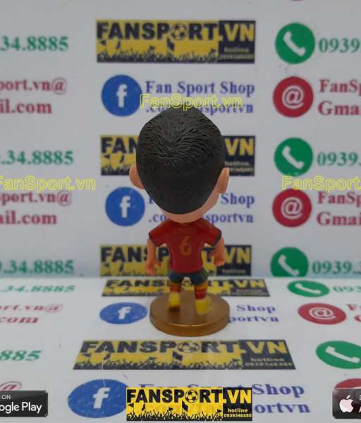 Tượng Andres Iniesta 6 Spain 2013 2014 home red kodoto