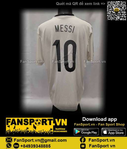 Áo Messi 10 Argentina 2013-2014-2015 home shirt jersey basic G74181