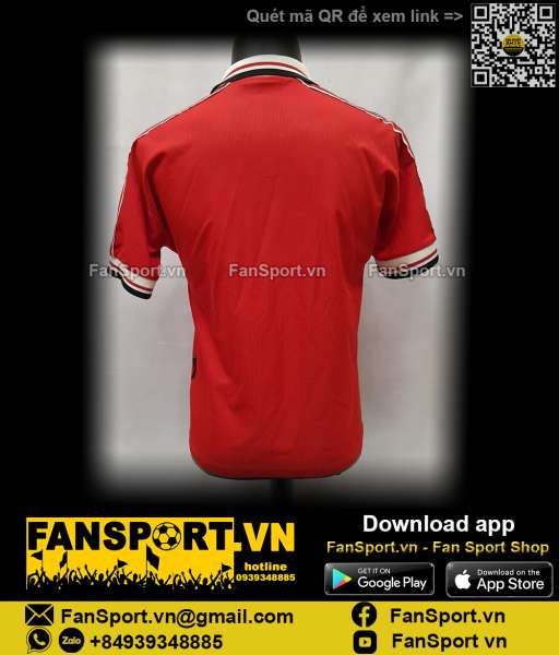 Áo đấu Manchester United 1998-1999 2000 home shirt jersey red