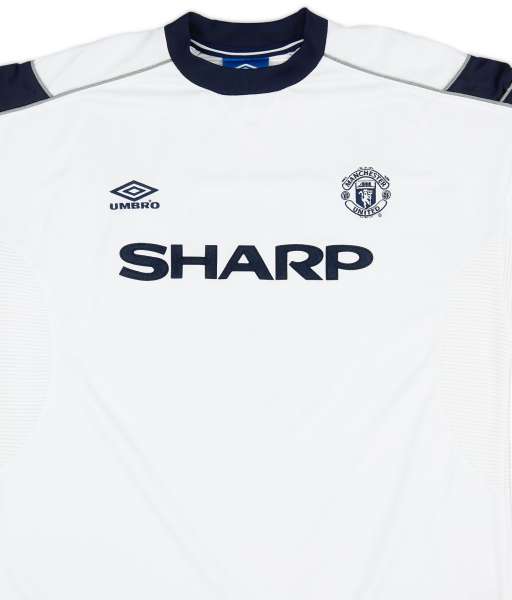 Logo tài trợ SHARP white Manchester United 1999-2000 third shirt