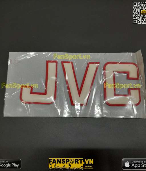 Logo tài trợ JVC white Arsenal 1998-1999 home jersey shirt sponsor