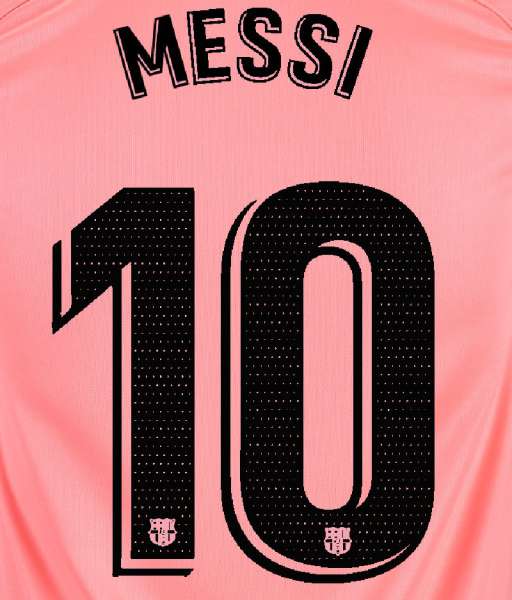 Font Messi 10 Barcelona 2018 2019 third nameset black official tên số