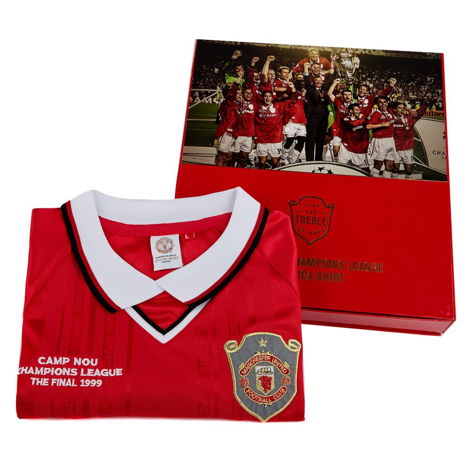 Box shirt Manchester United 1999 Champion League Final limited edition