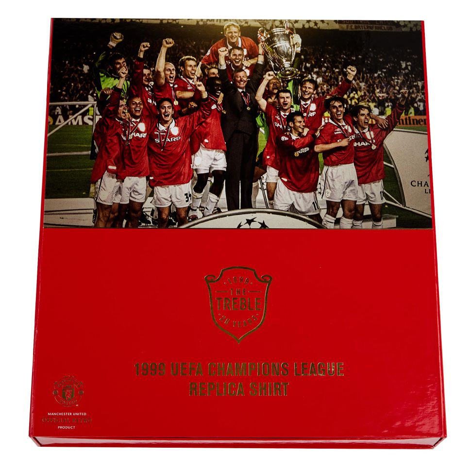 Box shirt Manchester United 1999 Champion League Final limited edition