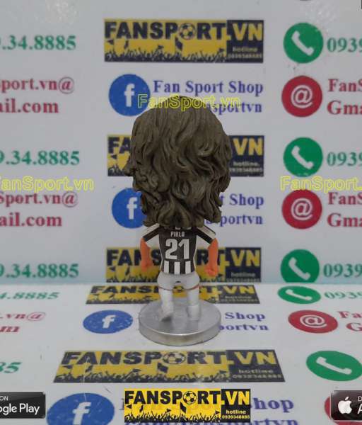 Tượng Andrea Pirlo 21 Juventus 2013-2014 home white black kodoto