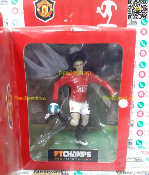 Tượng Rooney 10 Manchester United 2007 2008 2009 figure FT Champs box