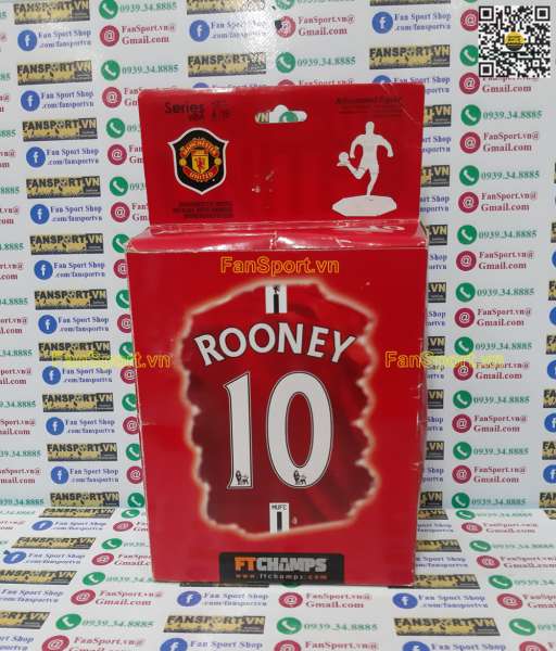 Tượng Rooney 10 Manchester United 2007 2008 2009 figure FT Champs box