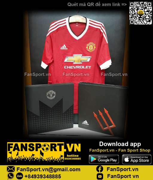 Box áo Manchester United Adidas 2015 2016 home Schmeichel signed red