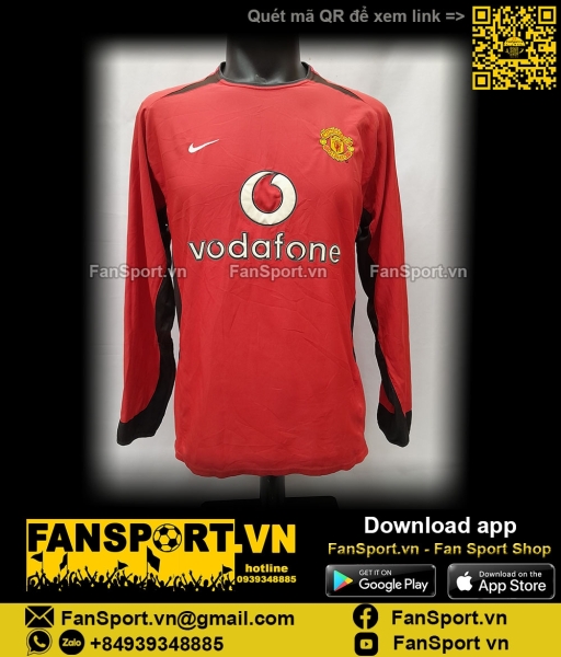Áo đấu Manchester United 2002 2003 2004 home shirt jersey 184948 Nike