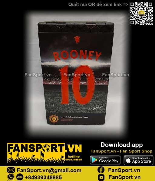 Tượng Rooney Manchester United 2013 2014 away shirt kit ZCWO box set