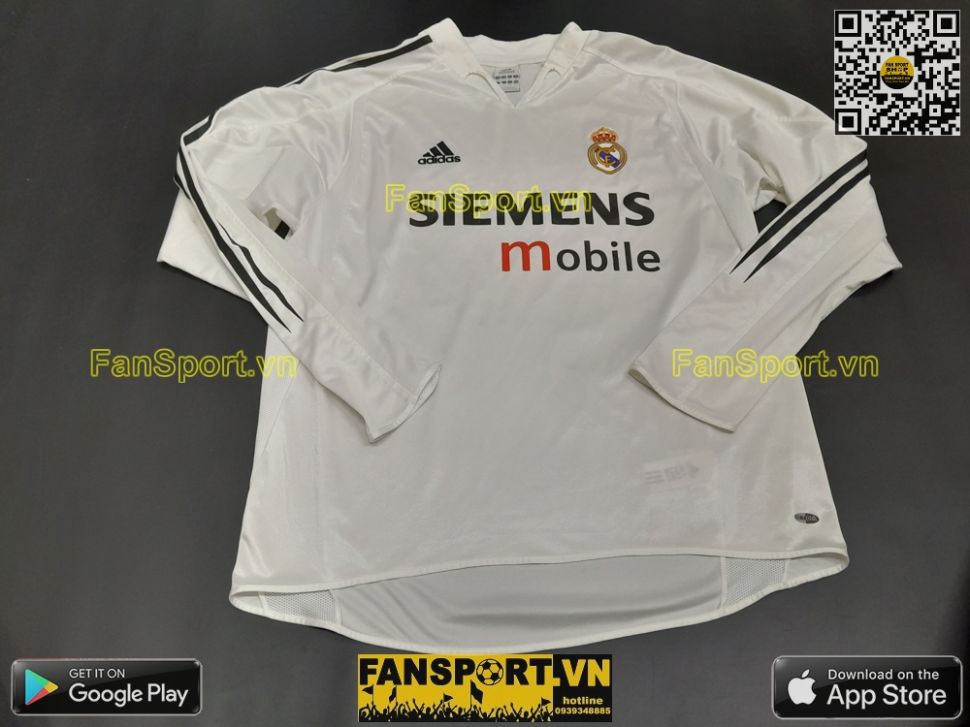 Áo đấu Beckham 23 Real Madrid 2004-2005 home shirt jersey long 183935
