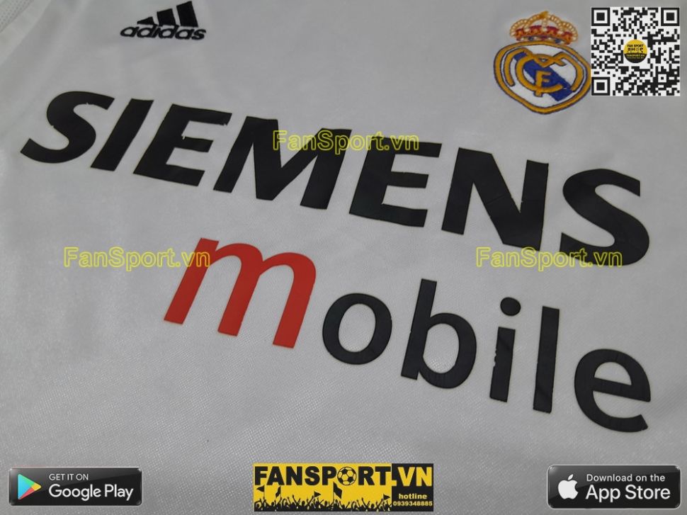Áo đấu Beckham 23 Real Madrid 2004-2005 home shirt jersey long 183935
