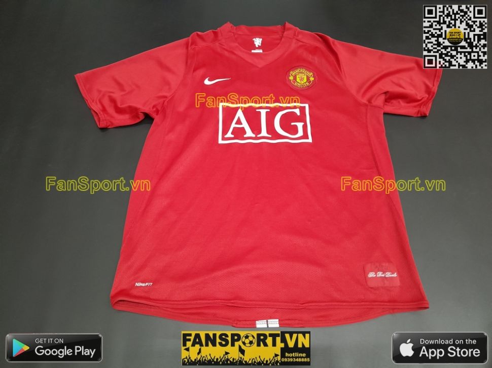 Áo Ronaldo Manchester United 2007 2008 2009 home shirt  jersey 237924
