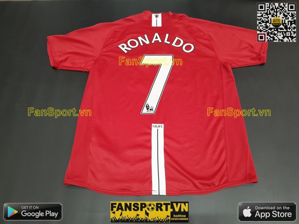 Áo Ronaldo Manchester United 2007 2008 2009 home shirt  jersey 237924