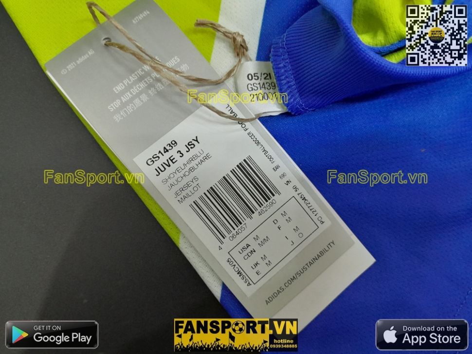 Áo đấu Ronaldo 7 Juventus 2021-2022 third shirt jersey GS1439 BNWT CR7