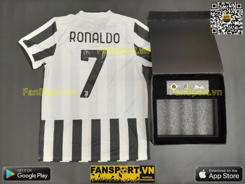 Box áo Ronaldo Juventus 2021 2022 home 10 year at home Allianz GS1442
