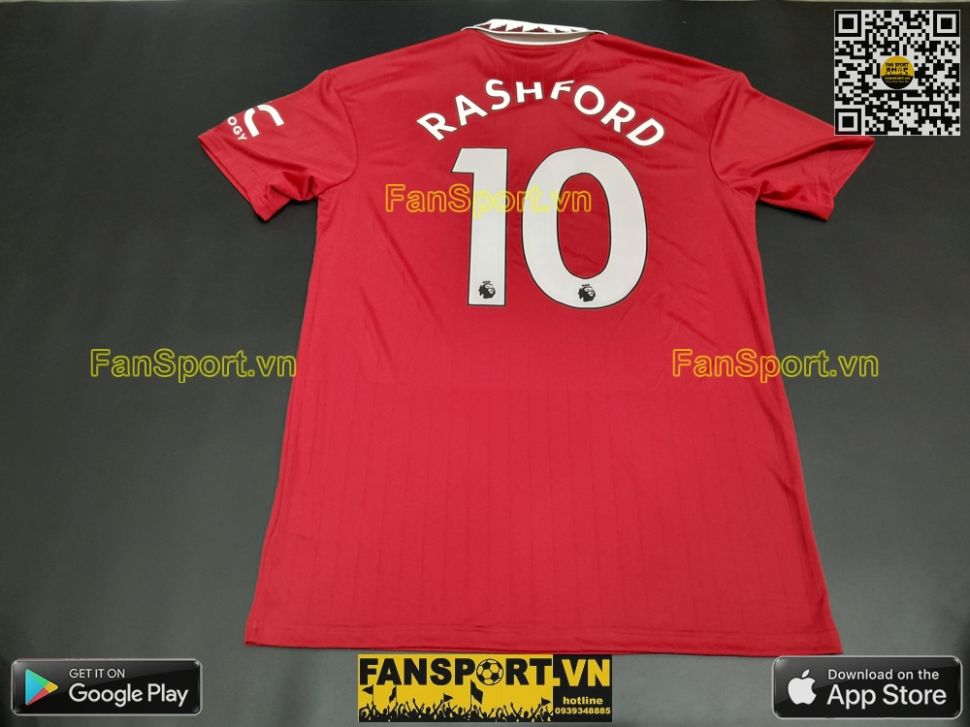 Áo đấu Rashford 10 Manchester United 2022 2023 shirt jersey red H13881