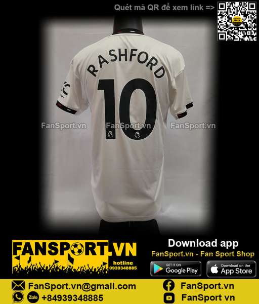 Áo Rashford 10 Manchester United 2022 2023 away shirt jersey H13880