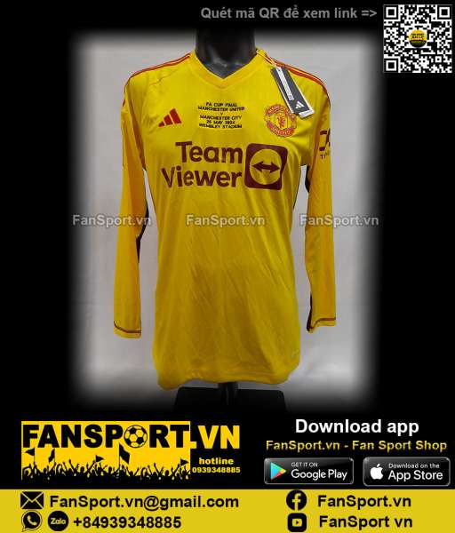 Áo Manchester United FA Cup 2023 2024 goalkeeper shirt jersey HK7696