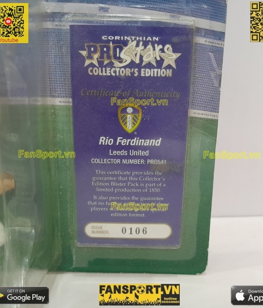 Tượng Ferdinand 29 Leeds United 2000 2001 2002 away corinthian PRO541